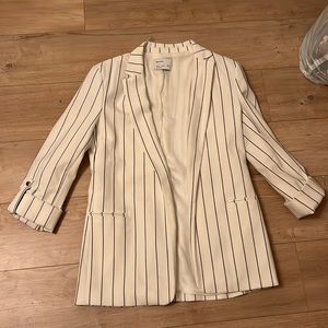 Bershka white striped blazer